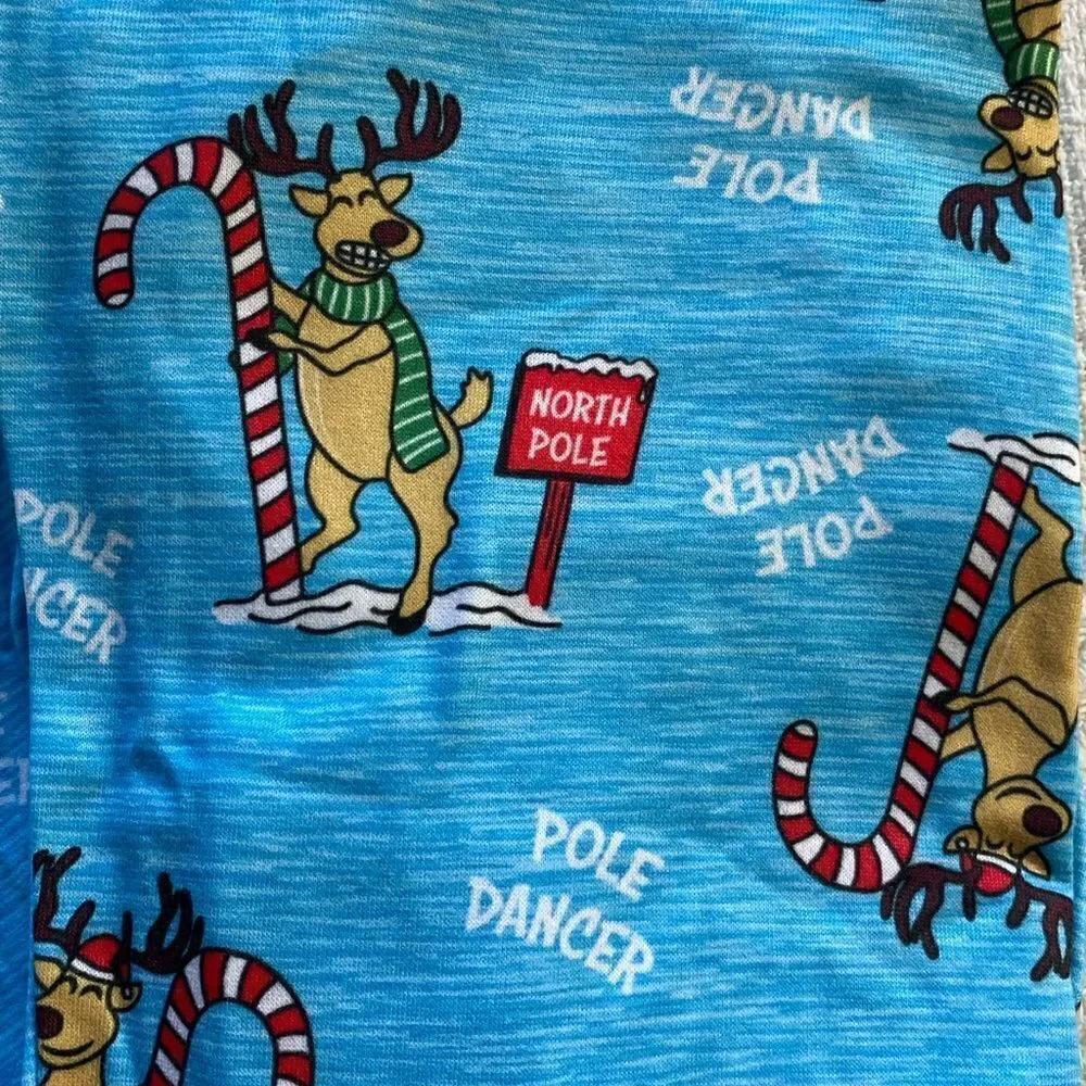 ANDE Holiday Men’s Pant and T-Shirt Sleep Set - Comical Reindeer